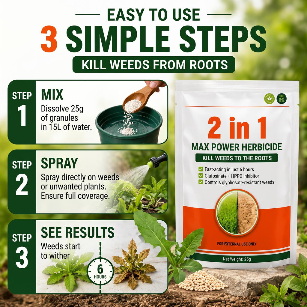 Dual-Action Weed Killer - Max Power Herbicide (Pack of 2 & 4)