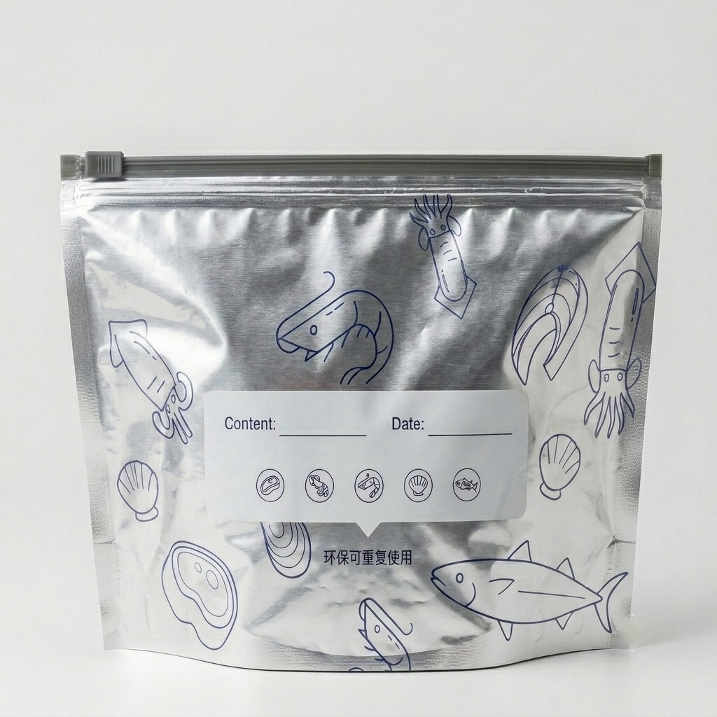 Reusable Foil Zip Lock Vacuum Food Storage Bag (Pack of 20)