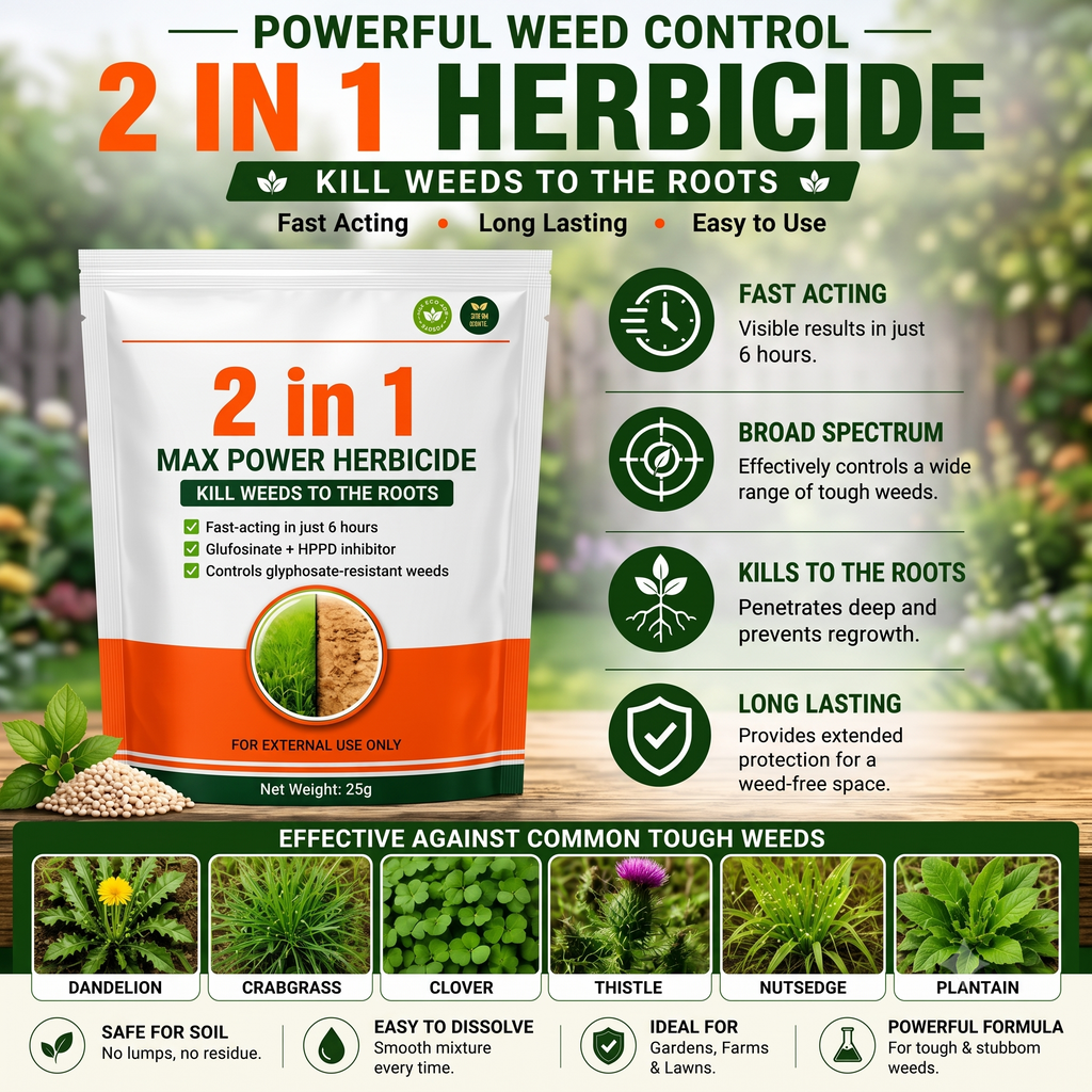 Dual-Action Weed Killer - Max Power Herbicide (Pack of 2 & 4)